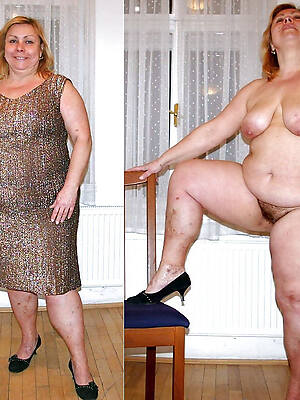 busty sexy mature dressed and undressed photos