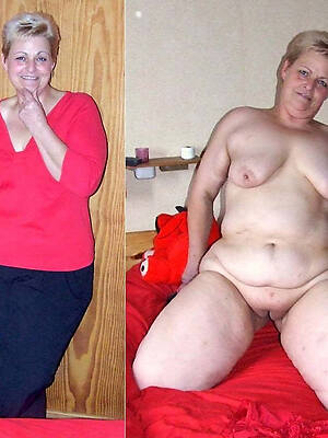 unconforming porn pics of older wife dressed unshod