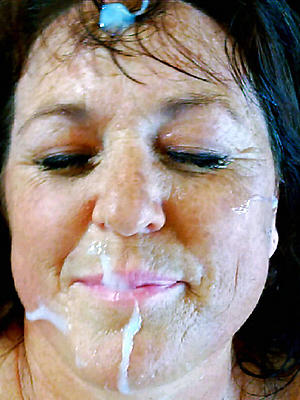 whorish mature women facials porn pics