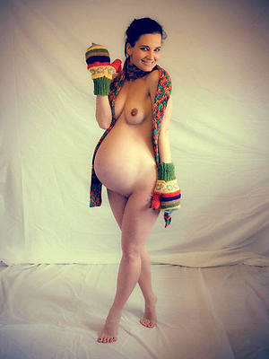 wonderful mature pregnant body of men