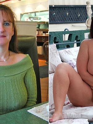 beautiful mature ladies dressed and undressed