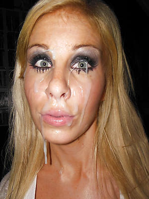 mature facials and displaying her pussy